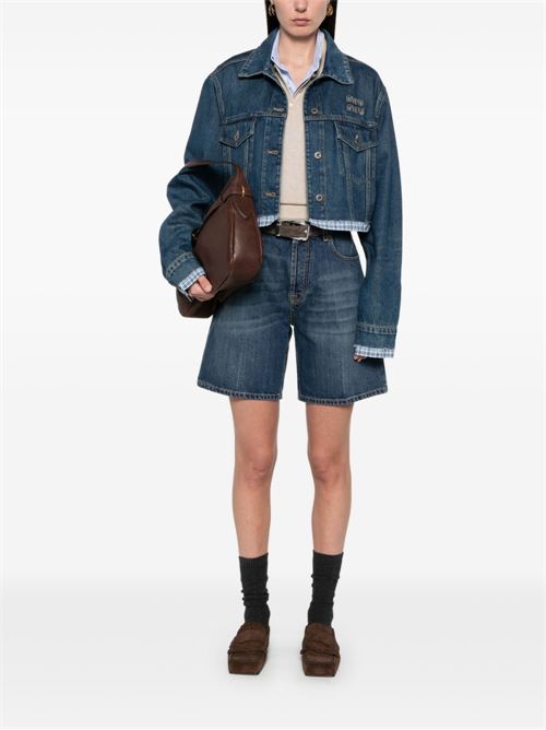 Shorts in denim washed MIU MIU | GWP5561568F0008